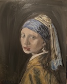 Kopi av Pike med Perleøredobb av Johannes Vermeer